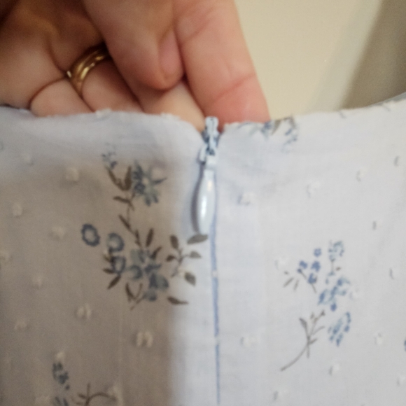 Lulu's Light Blue Floral Textured Dress - Picture 10 of 12